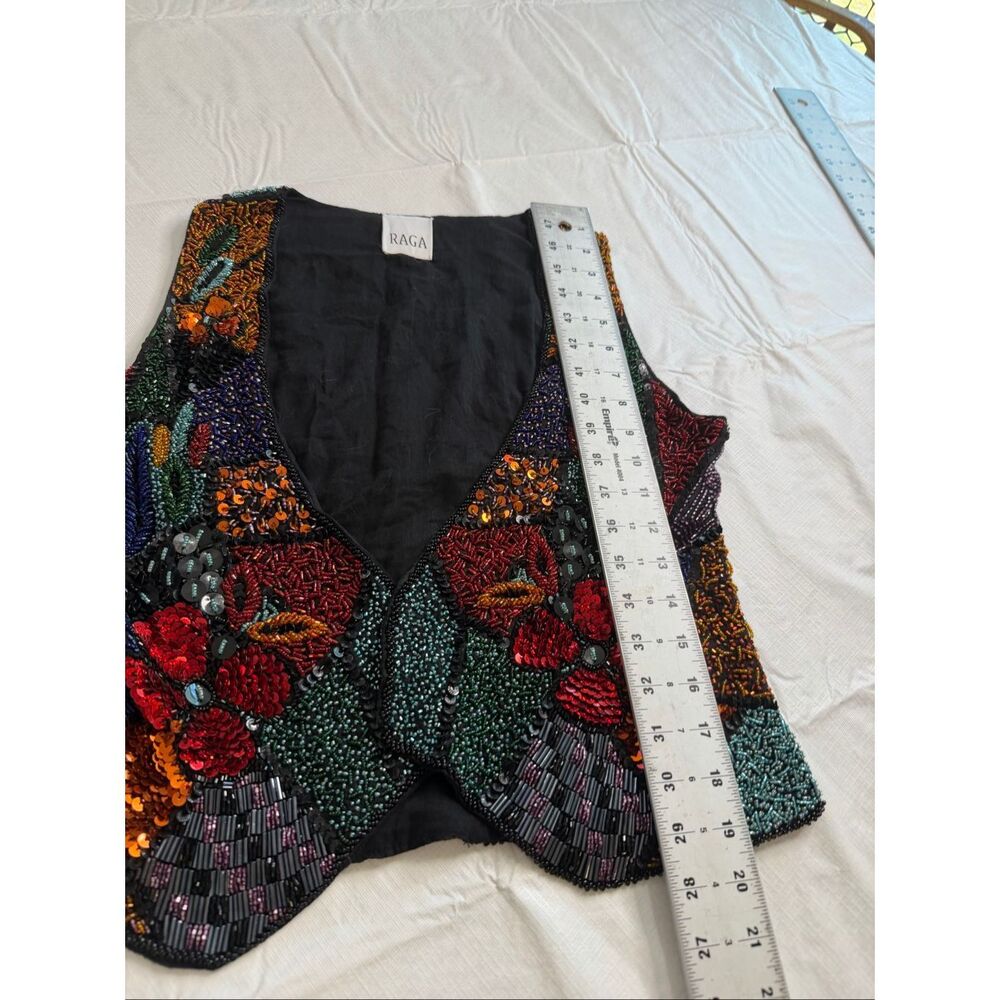 Raga Anthropologie Sequin Beaded Vest Size XS Small See Measurements - Picture 4 of 7